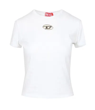 DIESEL DIESEL T SHIRTS AND POLOS WHITE