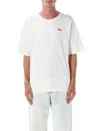 Diesel Solid Color T-diegor-d Crew-neck T-shirt With Oval D Patch In White