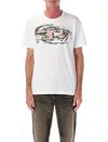 Diesel Norm Graphic Print Round Neck T-shirt In White