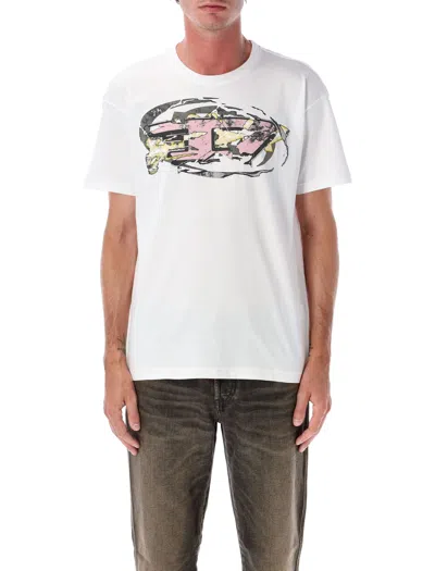 DIESEL DIESEL T SHIRTS AND POLOS WHITE