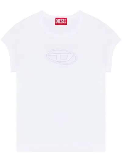 DIESEL DIESEL T SHIRTS AND POLOS WHITE