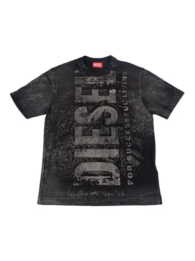 Diesel Kids' T-shirts In Black
