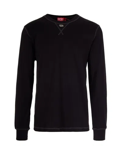 Diesel T-shirt Madjust Ls Tr Nera In Blue