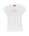 Diesel Angie T-shirt With Peekaboo Logo In White