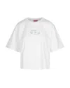 Diesel T-buxt-crop-od Crop T-shirt In White