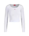Diesel Long-sleeve Top With Embroidered D Patch In White