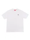 Diesel Oval-d Logo Patch Crewneck T-shirt In White