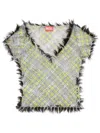 Diesel T-uffy Cropped Top In Black