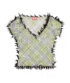 Diesel T-uffy Cropped Top In Gray