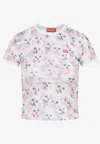 Diesel Cat-print T-shirt With Short Sleeves Throughout In White