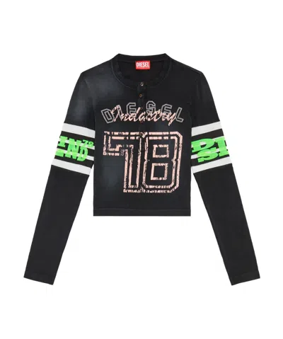 Diesel T-uncserafin Graphic-print T-shirt In Black