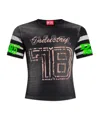 Diesel T-uncusl Flocked-logo T-shirt In Black
