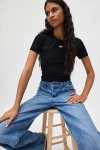 Diesel D Logo Regular Tee In Black