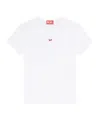 Diesel T-uncutie Stretch-cotton T-shirt In White