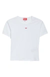 Diesel T-uncutie Stretch-cotton T-shirt In White