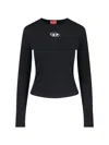 Diesel T-uncutie-long-d T-shirt In Black
