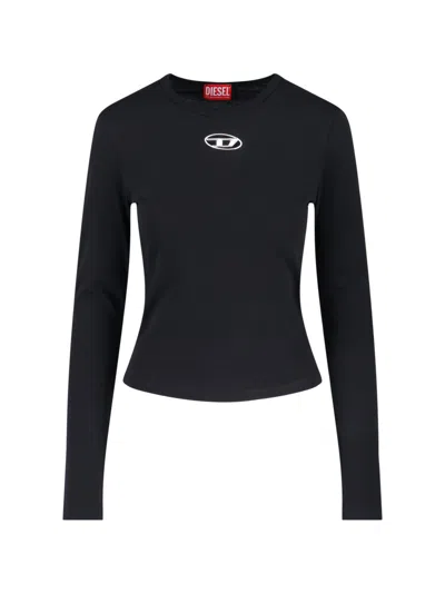 Diesel T-uncutie-long-d T-shirt In Black