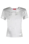 Diesel T-uncutie -long-q5 T-shirt In Dta Silver