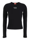 Diesel T-uncutie-long-d T-shirt In Black