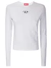 Diesel Long-sleeve Top With Oval D Cut-out In White