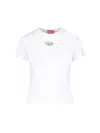 Diesel Crew Neck Short Sleeves Tops In White