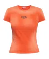 Diesel Faded Metallic T-shirt In Orange