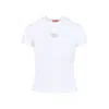 Diesel T-shirt With Logo Plate In White