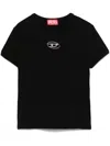 Diesel Women T-uncutie-long-od-q1 Slim T-shirt In Black Organic Jersey In Black