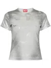 Diesel T-uncutie -long-q5 T-shirt In Grey