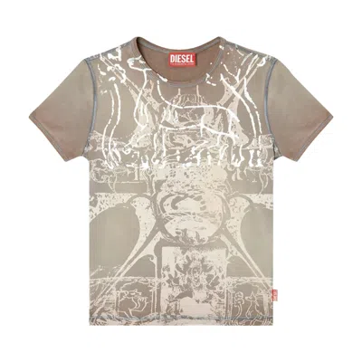 Pre-owned Diesel T-uncuties Long R6 T-shirt 'brown' | Women's Size S