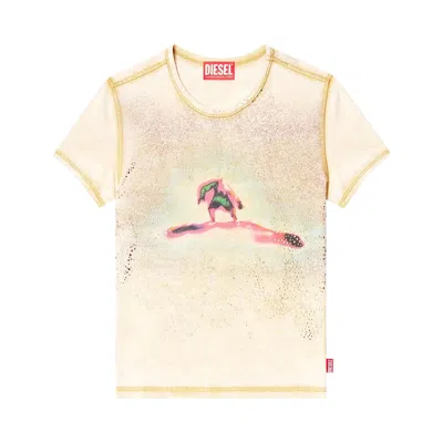 Pre-owned Diesel T-uncuties-long-s10 Tank Top 'cream' | Women's Size S In White