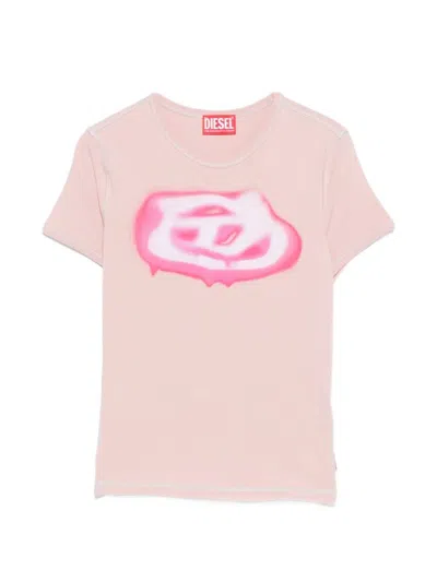 Diesel `t-uncuties-long-s12` T-shirt In Pink