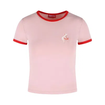 Pre-owned Diesel T-uncuties Long S12 T-shirt 'pink' | Women's Size S