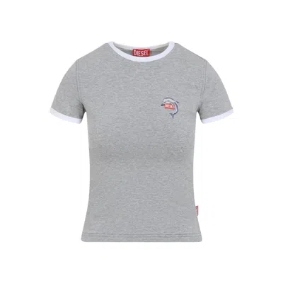 Diesel T-uncuties Stamped Logo T-shirt In Gray