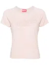 Diesel T-vincie Rhinestone-embellished T-shirt In Pink