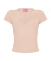Diesel T-vincie Rhinestone-embellished T-shirt In Pink