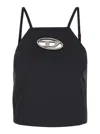 Diesel Black Twill T-wilight Top In Black