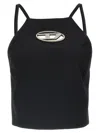 Diesel Black Stretch Polyester Blend T-wilight Top