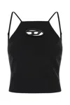 Diesel Women Black Stretch Polyester Blend T-wilight Top