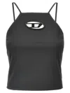 Diesel Women Black Stretch Polyester Blend T-wilight Top