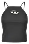 Diesel Women Black Stretch Polyester Blend T-wilight Top