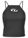Diesel Black Twill T-wilight Top In Black