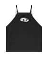 Diesel Solid-colored Short Top In Black