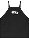 Diesel Fitted Black Top With Oval Cutout