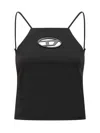 Diesel Women Black Stretch Polyester Blend T-wilight Top