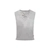 Diesel T-yasmina Distressed Tank Top In Grey