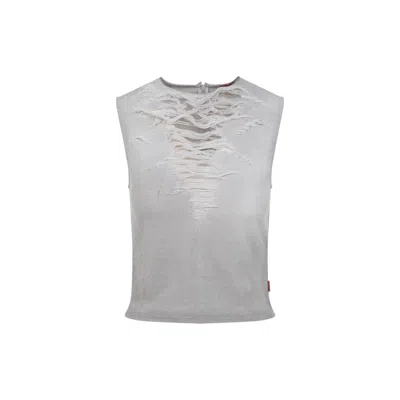 DIESEL DIESEL T-YASMINA GREY COTTON TANK TOP