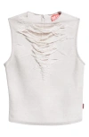 Diesel ® T-yasmina Ripped Tank In Pale/grey