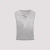 Diesel T-yasmina Distressed Tank Top In C Grey