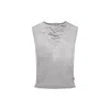 Diesel T-yasmina Distressed Tank Top In Gray